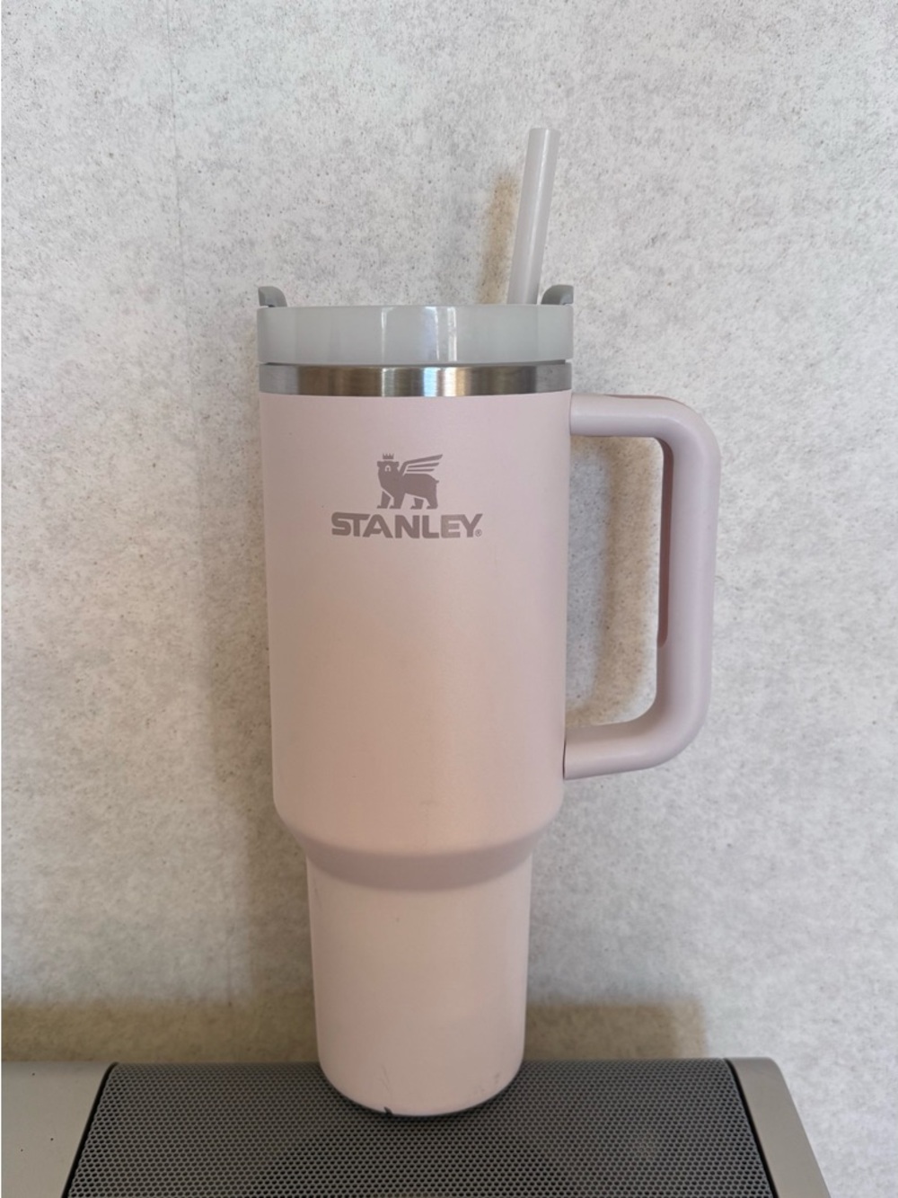Stanley Pale Pink Insulated Tumbler with Handle and Straw - 40 oz